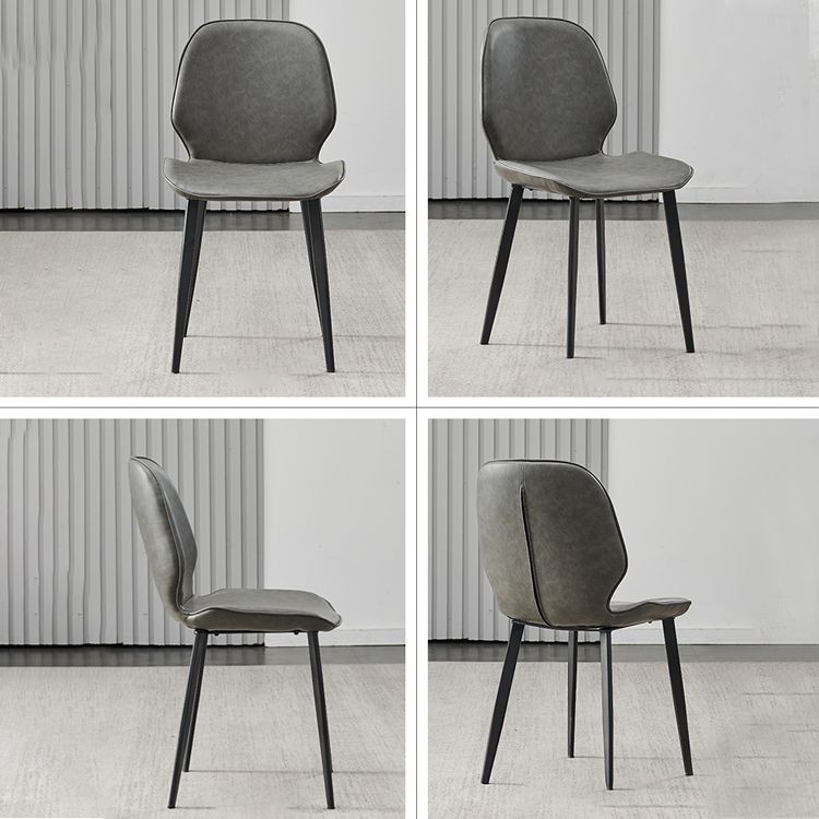 Industrial Metal Dining Room Chair Faux Leather Dining Chairs for Restaurant Use Clearhalo ' kitchen&dining_furn' 'Dining Chairs' 'Dining Tables & Seating' 'dining_chair' 'furn' 'furn_dining_chair' 'Furniture' 'furniture_dining_chair' 'Kitchen & Dining Furniture' 'kitchen' 1200x1200_4e8c7377-3bb6-4a85-89b1-09ec63e2f2e1
