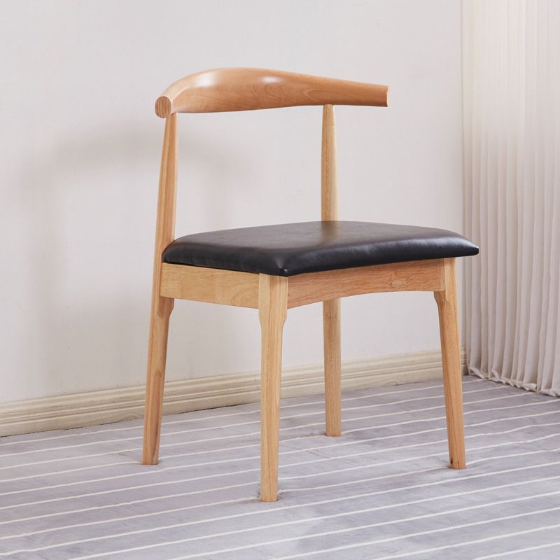 Silla lateral contemporánea de madera silla de comedor de madera abierta para casa