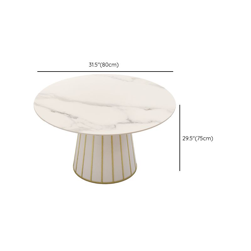 Tavolo da pranzo glam in pietra rotonda 1/7 pezzi set da pranzo per sala da pranzo