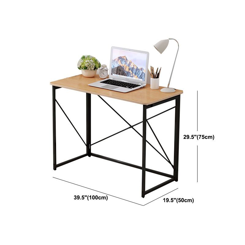 黄色の現代的な木材スタンディングデスク折りたたみ長方形のライティングデスク