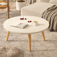Modern Round Wooden 4 Legs Coffee Table Beige/Black/White Cocktail Table Clearhalo 'Coffee & Accent Tables' 'Coffee Tables' 'coffee_tables' 'furn' 'furn_coffee_tables' 'Furniture' 'Living Room Furniture' 1200x1200_4e8da4c9-3fc3-4b8e-b56d-96519ec8932e