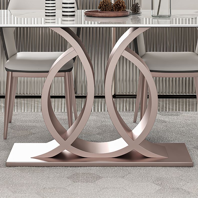 Nordic Glam Rectangle Sintered Stone Dining Table Set 1/4/5/6/7 Pieces Set Clearhalo 'Dining Room Sets' 'Dining Tables & Seating' 'dining_room_set' 'furn' 'furn_dining_room_set' 'Furniture' 'furniture_dining_room_set' 'Kitchen & Dining Furniture' 1200x1200_4e8ee7cb-da79-4e72-9f21-f01e5746bde0