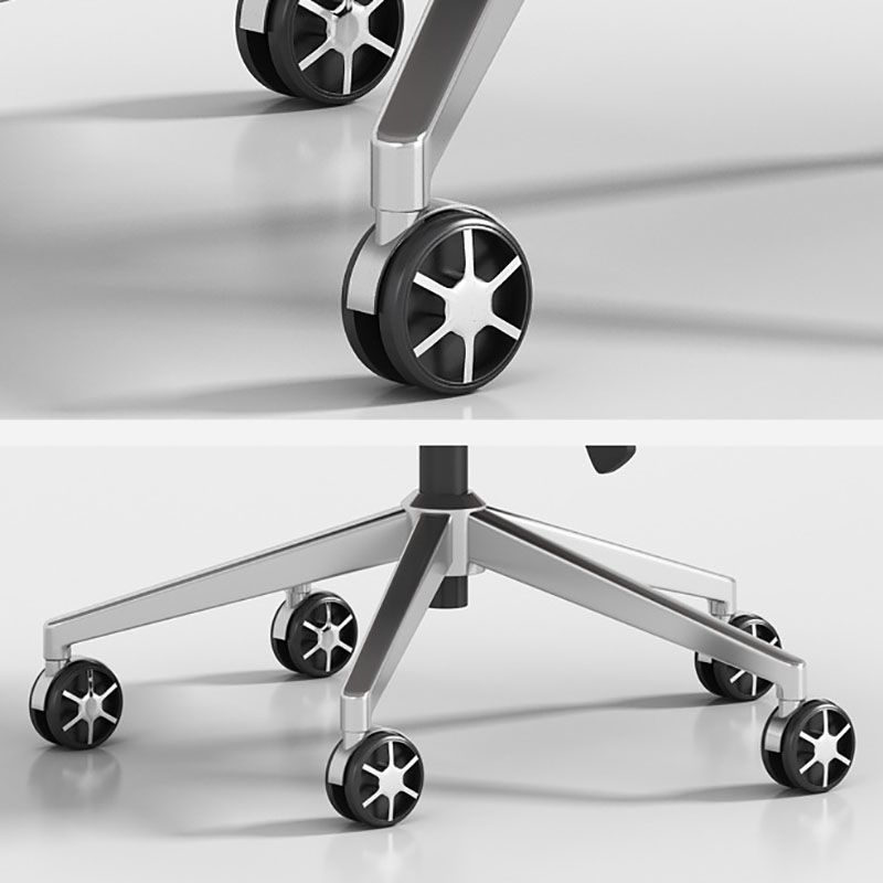 Silla moderna sin brazos para gerentes, silla de oficina de altura ajustable con ruedas