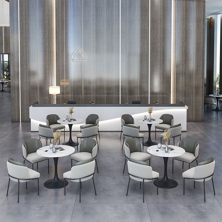 Modern Round Dining Table Sintered Stone Table with Tulip Base Clearhalo 'Dining Tables & Seating' 'Dining Tables' 'dining_table' 'furn' 'furn_dining_table' 'Furniture' 'Kitchen & Dining Furniture' 1200x1200_4e8fd57e-0006-4cfc-8c13-ba13c6080c4a