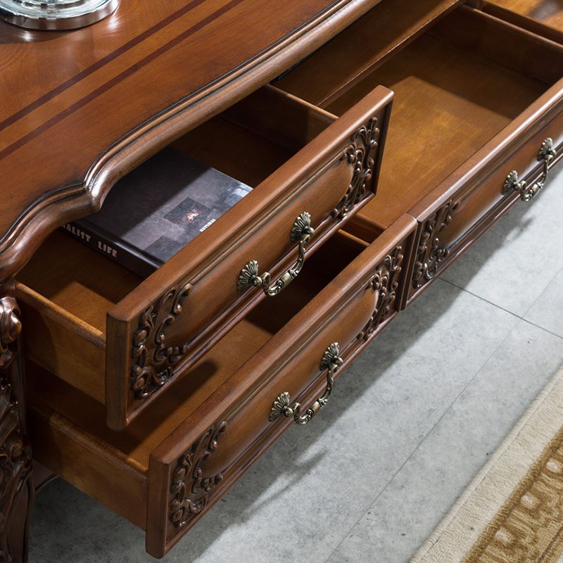 Traditional Rubber Wood TV Console Open Storage TV Media Stand for Living Room Clearhalo 'furn' 'furn_tv_stands_entertainment_centers' 'Furniture' 'Living Room Furniture' 'TV Stands & Entertainment Centers' 'TV Stands & Media Storage Furniture' 'tv_stands_entertainment_centers' 1200x1200_4e900f6f-ce65-4231-8afc-3f16395f83ce