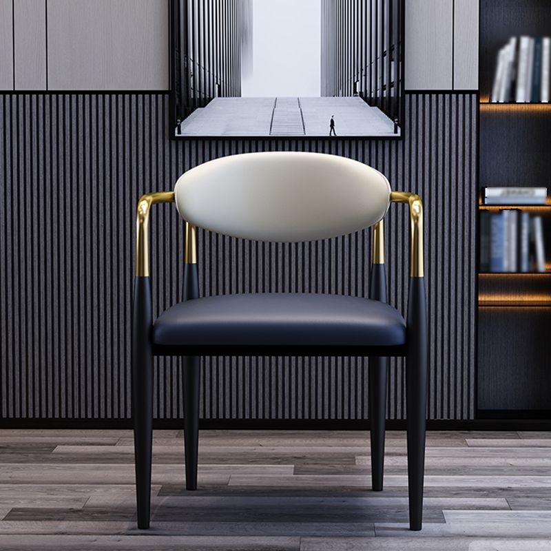 Industrial Dining Room Arm Chairs Metal Open Chair for Kitchen Clearhalo 'Dining Chairs' 'Dining Tables & Seating' 'dining_chair' 'furn' 'furn_dining_chair' 'Furniture' 'Kitchen & Dining Furniture' 1200x1200_4e9016c0-576b-47ad-8c9e-2004ab880b06