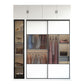 White Sliding Wardrobe Closet Engineered Wood Wardrobe Armoire