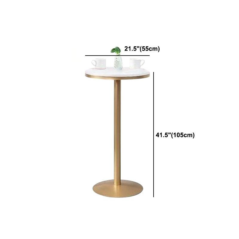 Glam 1/2/3 Pieces Faux Marble Bar Table Set Fixed Table Counter Set for Home Use Clearhalo 'Bar Furniture' 'furn' 'furn_home_bar_bar_sets' 'Furniture' 'Home Bars & Bar Sets' 'home_bar_bar_sets' 'Kitchen & Dining Furniture' 1200x1200_4e9510d2-4cb1-45dd-8a3a-ca79357495bd