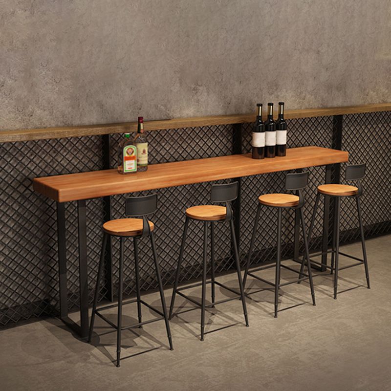 Tavolo da pub moderno altezza in legno massiccio tavolo da bar rettangolo per interno