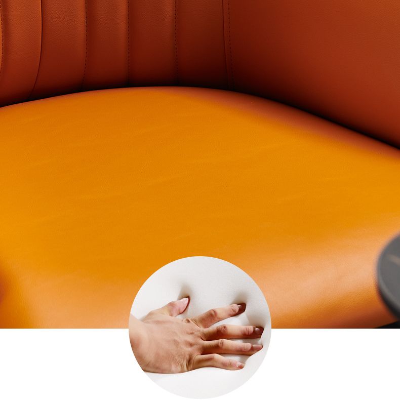 Contemporary Design Leather Dining Side Chair Solid Back Arm Chair for Home Use Clearhalo ' kitchen&dining_furn' 'Dining Chairs' 'Dining Tables & Seating' 'dining_chair' 'furn' 'furn_dining_chair' 'Furniture' 'furniture_dining_chair' 'Kitchen & Dining Furniture' 'kitchen' 1200x1200_4e9675a9-21ef-4cdb-9b58-d1034792a96c