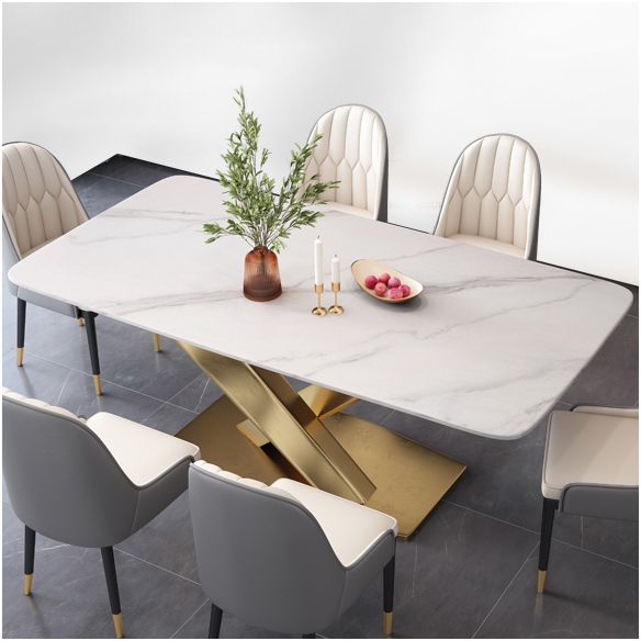 Sintered Stone White Dining Table Simplicity Pedestal Table for Dining Room Clearhalo ' dining_table' 'Dining Tables & Seating' 'Dining Tables' 'furn' 'furn_dining_table' 'Furniture' 'furniture_dining_table' 'Kitchen & Dining Furniture' 'kitchen&dining_furn' 'kitchen' 'kitchen_dining_table' 1200x1200_4e984bee-cf75-4773-8e25-884e9283461c