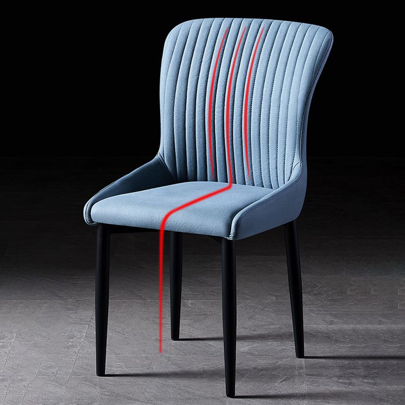 Scandinavian Style Linen Fabric Dining Chairs Solid Back Armless Chairs for Home Clearhalo ' kitchen&dining_furn' 'Dining Chairs' 'Dining Tables & Seating' 'dining_chair' 'furn' 'furn_dining_chair' 'Furniture' 'furniture_dining_chair' 'Kitchen & Dining Furniture' 'kitchen' 1200x1200_4e99b2cc-5501-48a0-b668-5e9bb5523691