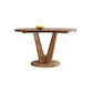 Table à manger ronde en bois moderne, base en bois d'hévéa pour salle à manger