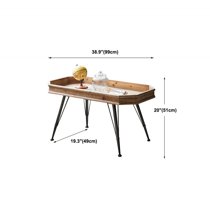 Set tavolino da caffè in legno invecchiato country francese per soggiorno