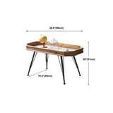 French Country Distressed Wood Coffee Table Set for Living Room