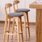Scandinavian Dessert Shop Beech Stool Matte Finish Upholstered Bar Stools Clearhalo 'Bar Furniture' 'Bar Stools' 'bar_stools' 'Furniture' 'furniture_bar_stools' 'Kitchen & Dining Furniture' 1200x1200_4e9daf60-af52-4760-bef9-d6bd8a798cb9