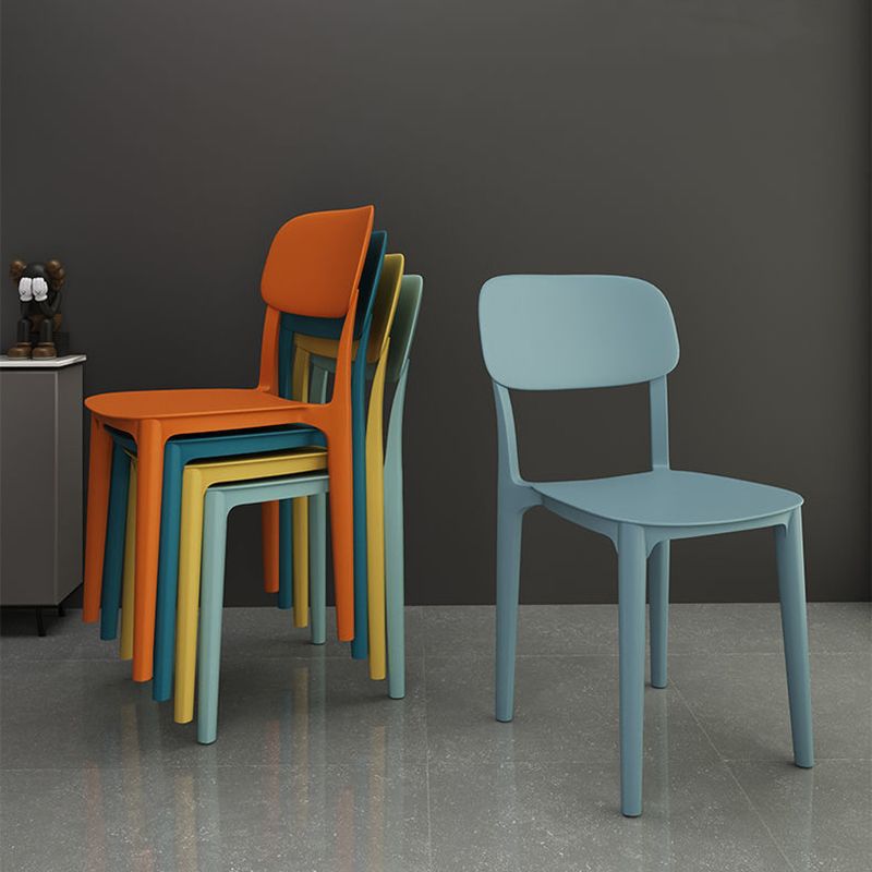 Scandinavian Open Back Dining Chairs Plastic Armless Dining Side Chair Clearhalo 'Dining Chairs' 'Dining Tables & Seating' 'dining_chair' 'furn' 'furn_dining_chair' 'Furniture' 'Kitchen & Dining Furniture' 1200x1200_4e9ea8e6-c5c9-4c84-bcd5-48f1b0b16017