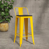 Yellow Iron Wood Bar Stool Industrial Style Low Back 29.53" Counter Stool with Square Seat Clearhalo 'Bar Furniture' 'Bar Stools' 'bar_stools' 'furniture_bar_stools' 'Kitchen & Dining Furniture' 'kitchen&dining_furn' 'kitchen' 'kitchen_furn' Furniture' 1200x1200_4e9ed3f6-3445-4bc4-81e9-4284e8b2c73e