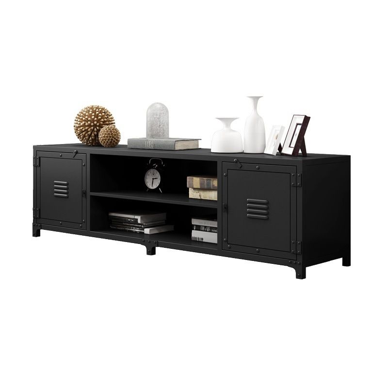 Industrial Iron TV Console Open Storage TV Media Stand for Living Room Clearhalo 'furn' 'furn_tv_stands_entertainment_centers' 'Furniture' 'Living Room Furniture' 'TV Stands & Entertainment Centers' 'TV Stands & Media Storage Furniture' 'tv_stands_entertainment_centers' 1200x1200_4e9f2217-d61f-47d3-8aa6-1e70d69b7a14