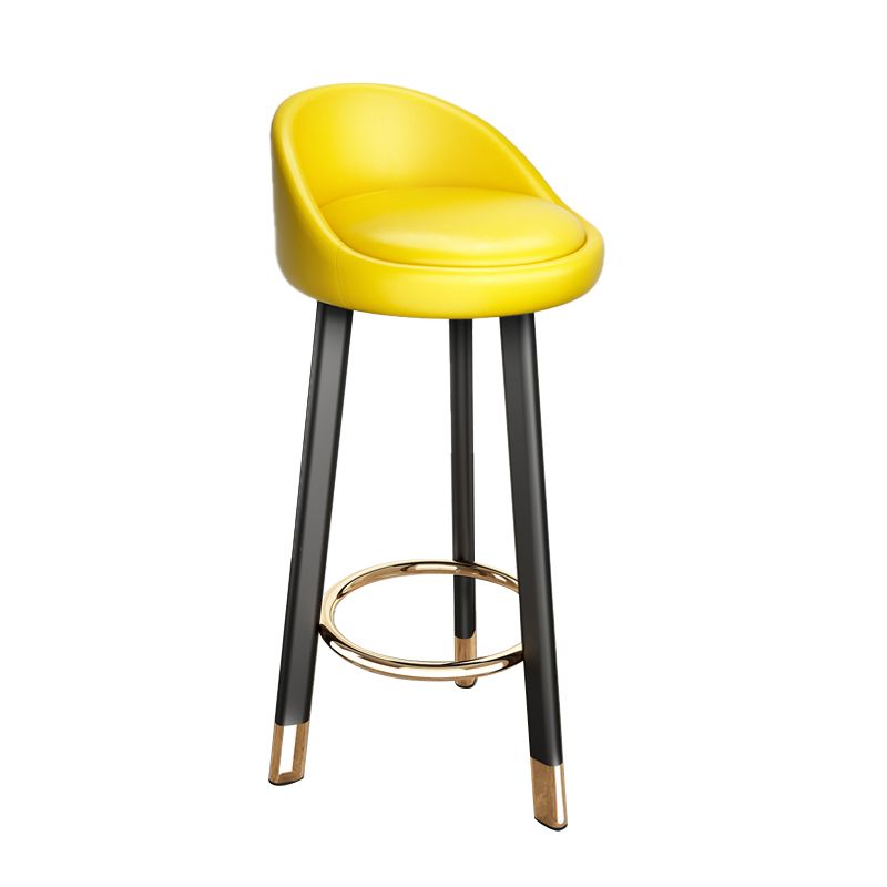 Modern Armless Backrest Counter Stool Steel Single Bar Stool with Cushion and Pedal Clearhalo 'Bar Furniture' 'Bar Stools' 'bar_stools' 'furn' 'furn_bar_stools' 'furniture_bar_stools' 'Kitchen & Dining Furniture' 'kitchen&dining_furn' 'kitchen' 'kitchen_furn' Furniture' 1200x1200_4ea11bbd-cb01-4040-bb49-845fb981e11b