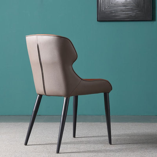 Chaise latéral contemporaine ensemble chaises latérales en faux cuir pour cuisine