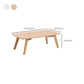 11"H Contemporary Coffee Table Solid Wood Coffee Cocktail Table