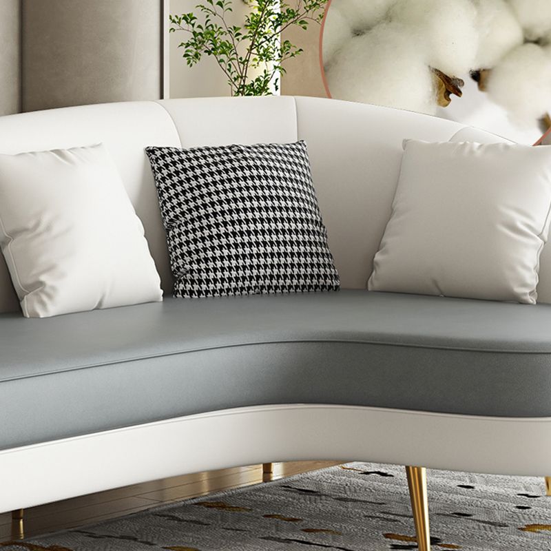 Contemporary Sloped Arm Curved Sofa Sewn Pillow Back Sofa for Living Room, Apartment Clearhalo 'furn' 'furn_sofas' 'Furniture' 'Living Room Furniture' 'Sofa' 'sofas' 1200x1200_4ea598af-03fd-4a51-ad45-f7036289e598