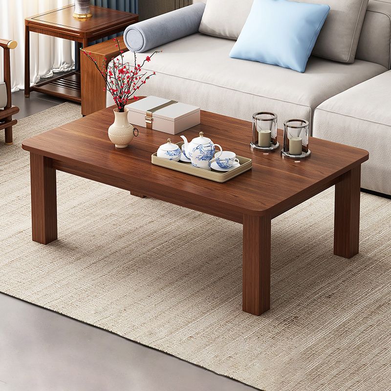 4 Legs Wood Cocktail Table No Distressing Coffee Table with Storage Shelf Clearhalo 'Coffee & Accent Tables' 'Coffee Tables' 'coffee_tables' 'furn' 'furn_coffee_tables' 'Furniture' 'Living Room Furniture' 1200x1200_4ea625e1-3e2f-4c06-a9e6-583f38ad0c48