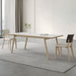 Mesa de comedor rectangular de madera maciza con 4 patas, mesa de comedor para comedor
