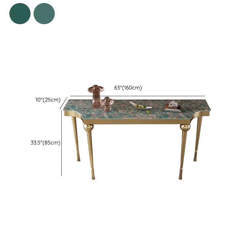 Glam Free Form End Table with Stainless Steel Bracket for Hall