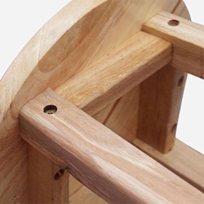 Tabouret de comptoir sans bras industriel en bois massif en bois massif arrière sans tabouret de bar avec 4 jambes