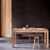 White Oak Solid Wood Top Dining Table Rectangle Table with Wooden Base and 4 Legs Clearhalo ' dining_table' 'Dining Tables & Seating' 'Dining Tables' 'furn' 'furn_dining_table' 'Furniture' 'furniture_dining_table' 'Kitchen & Dining Furniture' 'kitchen&dining_furn' 'kitchen' 'kitchen_dining_table' 1200x1200_4ea8ea6d-d6a9-4fe7-be09-ad7224315977