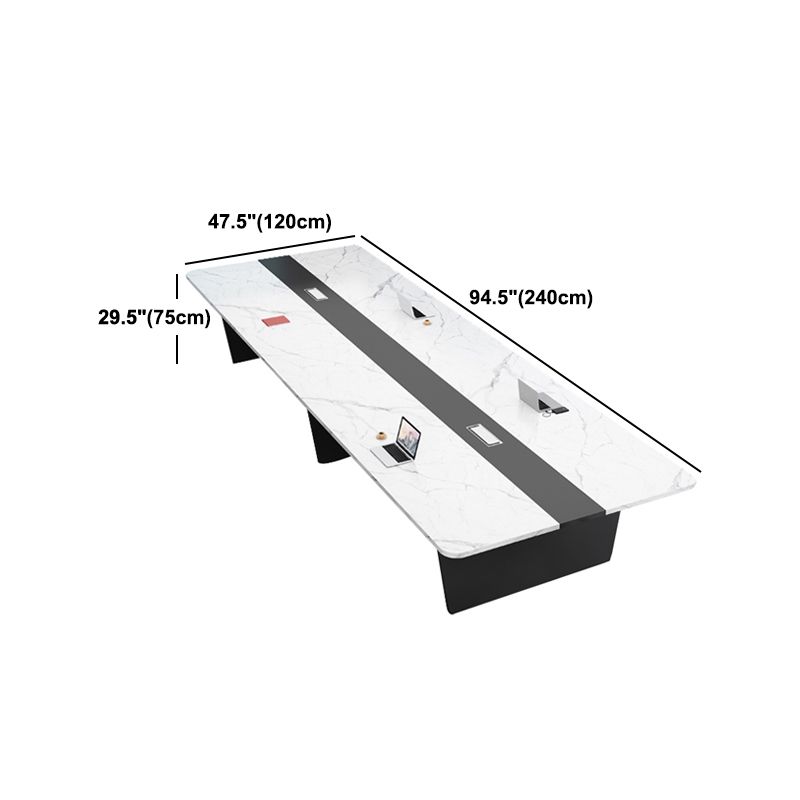 Scrivania di scrittura in stile industriale Curve Cable Management Office Desk