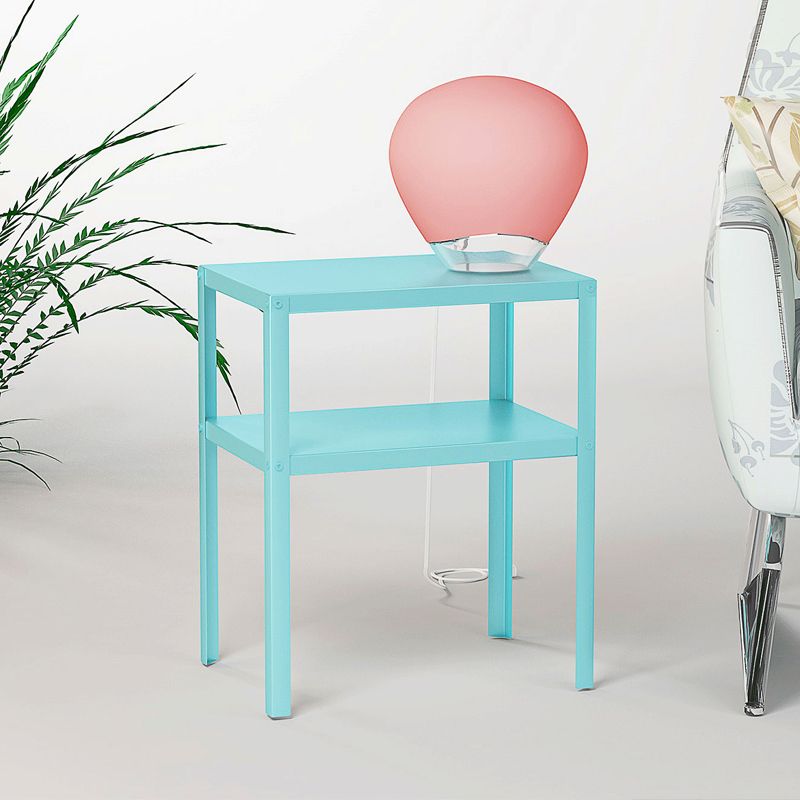 Metall 2-Shelf-Nachttisch 17,72 "hoher Industriekabinett am Nachtbezirk