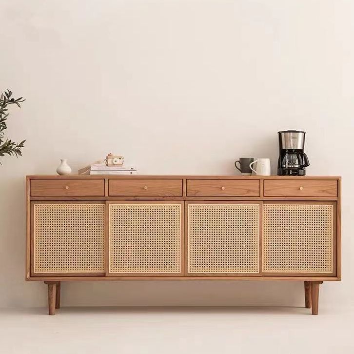 Sideboard contemporanea Porte Rattan Pinna armadio per soggiorno per soggiorno