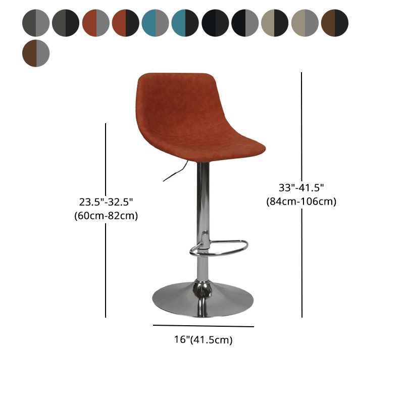 Contemporary Metal Bar Stool Backrest Indoor Counter Stool with Leather Seat Clearhalo 'Bar Furniture' 'Bar Stools' 'bar_stools' 'furn' 'furn_bar_stools' 'furniture_bar_stools' 'Kitchen & Dining Furniture' 'kitchen&dining_furn' 'kitchen' 'kitchen_furn' Furniture' 1200x1200_4eabeeff-cfb7-4b58-ae6a-1782352f98aa