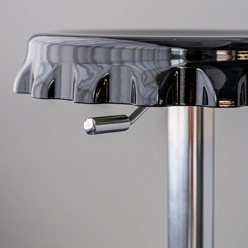 Contemporary Adjustable Backrest Counter High Stool with Metal Base Clearhalo 'Bar Furniture' 'Bar Stools' 'bar_stools' 'furn' 'furn_bar_stools' 'Furniture' 'Kitchen & Dining Furniture' 1200x1200_4eac2df9-6f0e-4eb2-a914-4b2dad79c9eb