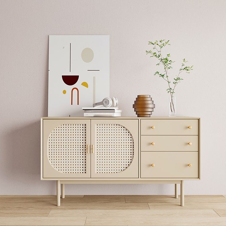 Pine Wood Living Room Sideboard Cabinet Modern Server with Drawers and Storage Clearhalo 'buffet_sideboard' 'Buffets & Sideboards' 'furn' 'furn_buffet_sideboard' 'Furniture' 'Kitchen & Dining Furniture' 1200x1200_4eac582f-c753-4fe0-9575-efaf8f5c69c1