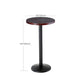 Table à hauteur de bar en bois Table de bistro de style industriel avec base en métal
