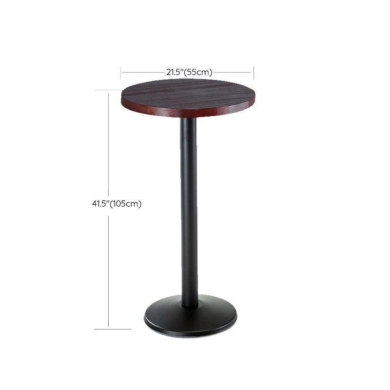 Table à hauteur de bar en bois Table de bistro de style industriel avec base en métal