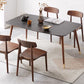 Mobili moderni di altezza standard Tavolo da pranzo a 4 gambe in legno massello da 5/7 pezzi con sedia