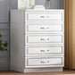 Modern White Accent Chest with Drawers 14.96" Wide Side Cabinet with Door