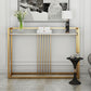 Glam Accent Table Marble Top Golden Sofa Console Table for Hall Clearhalo 'Console Tables' 'console_tables' 'Entry & Mudroom Furniture' 'furn' 'furn_console_tables' 'Furniture' 1200x1200_4eb1c4c2-7e7c-4c54-830b-5ed2228c60b8