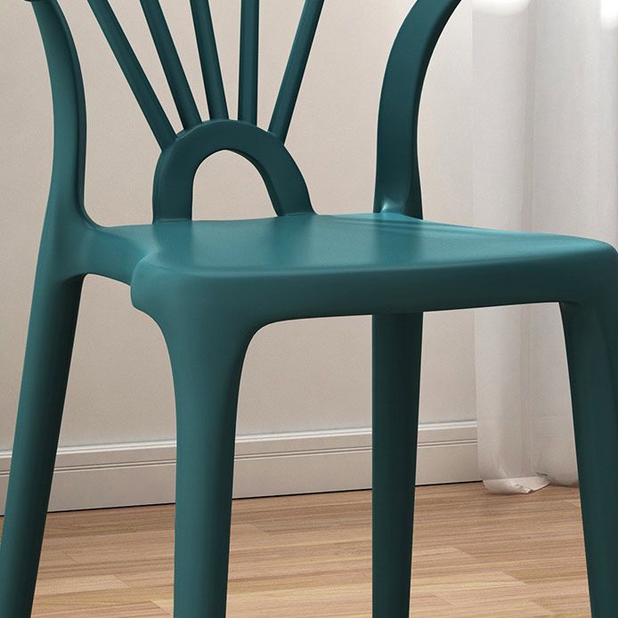 Matte Finish Contemporary Home Side Chair Plastic Slat Back Dining Chair Clearhalo ' kitchen&dining_furn' 'Dining Chairs' 'Dining Tables & Seating' 'dining_chair' 'furn' 'furn_dining_chair' 'Furniture' 'furniture_dining_chair' 'Kitchen & Dining Furniture' 'kitchen' 1200x1200_4eb20a07-7a78-46c9-a58a-162e53860189