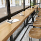 Rectangular Bar Height Table Black Legs and Metal Base Bistro Pub Table Clearhalo 'Bar Furniture' 'Bar Tables' 'bar_tables' 'furn' 'furn_bar_tables' 'Furniture' 'Kitchen & Dining Furniture' 1200x1200_4eb25a9a-eef7-48b1-8591-769b41d6adc3