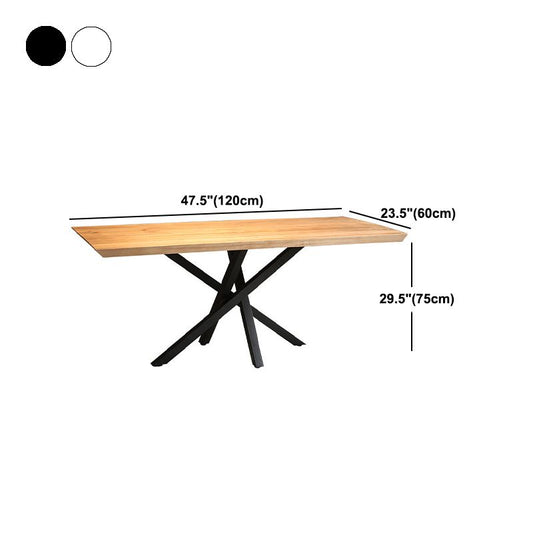 Mesa de comedor rectángulo de comedor marrón moderno en pino para la cocina