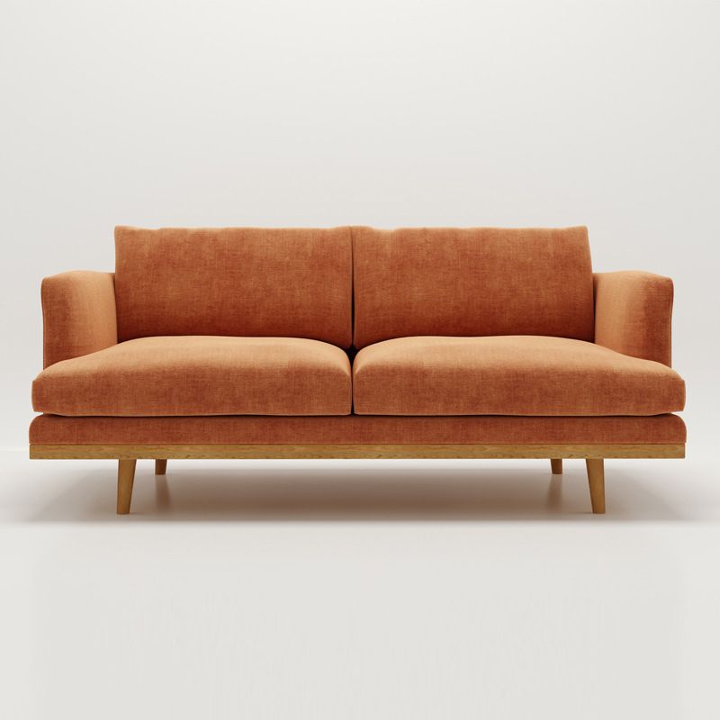 Northern European Wooden 2/3-Seater Sofa Wood Legs Square Arm Sofa Clearhalo 'furn' 'furn_sofas' 'Furniture' 'furniture_sofas' 'kitchen' 'kitchen_sofas' 'Living Room Furniture' 'Sofa' 'sofas' 1200x1200_4eb26528-16b6-450e-945f-2ecb9d35eaec