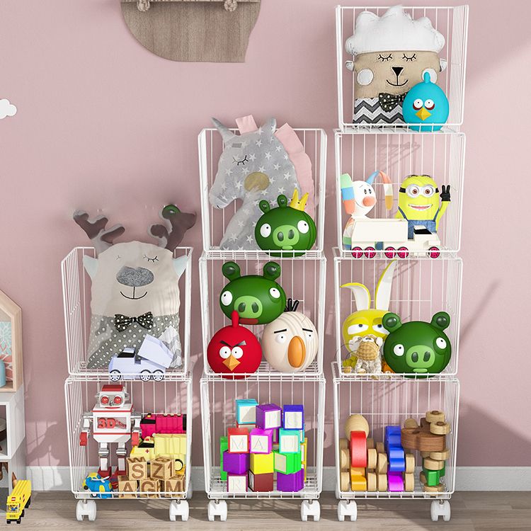 Estantería de estilo moderno estantería de metal de espalda cerrada con ruedas de lanzador para uso en el hogar