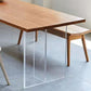 Modern Pine Wood Table Restaurant Dining Table with Acrylic Double Pedestal Base Clearhalo ' dining_table' 'Dining Tables & Seating' 'Dining Tables' 'furn' 'furn_dining_table' 'Furniture' 'furniture_dining_table' 'Kitchen & Dining Furniture' 'kitchen&dining_furn' 'kitchen' 'kitchen_dining_table' 1200x1200_4eb4821c-0b74-4473-b4d6-135084b69b3f
