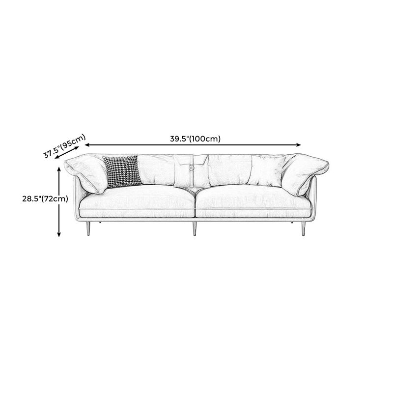 Faux Leather 72"High Wooden Tuxedo Arm Sewn Pillow Back Sofa, Living Room Clearhalo 'furn' 'furn_sofas' 'Furniture' 'furniture_sofas' 'kitchen' 'kitchen_sofas' 'Living Room Furniture' 'Sofa' 'sofas' 1200x1200_4eb6937f-0173-4493-bc23-3cb7ffab03ba